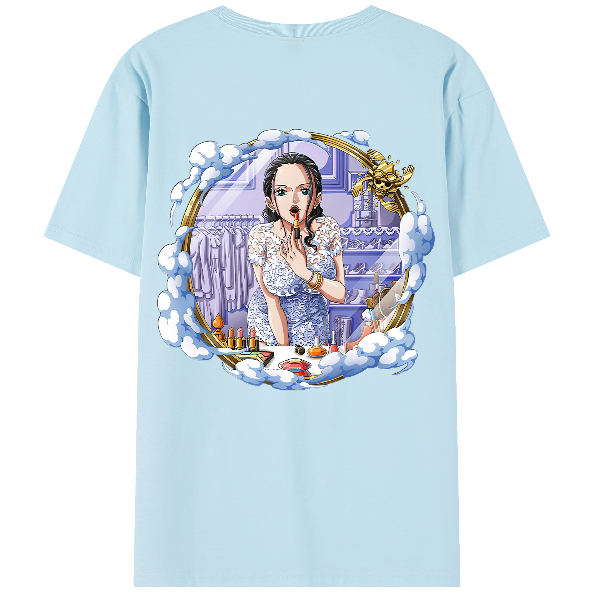 ワンピース ニコ・ロビン ONE PIECE Nico Robin 綿100％半袖Tシャツ（背面プリント）